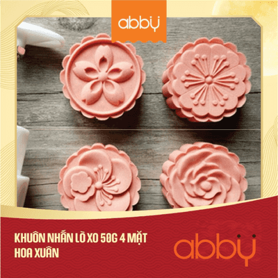 Khuôn nhấn lò xo 50g 4 mặt Hoa xuân - chiếc