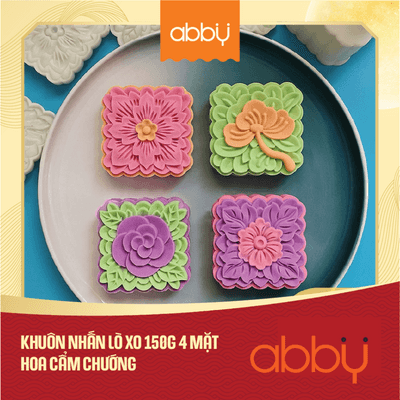 Khuôn nhấn lò xo 150g 4 mặt hoa cẩm chướng