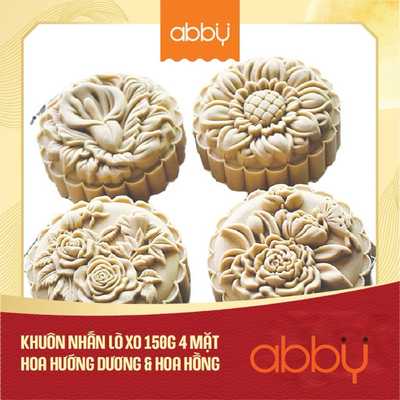 Khuôn nhấn lò xo 150g 4 mặt hoa hướng dương mix hoa hồng