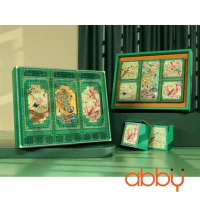 Bộ túi & hộp giấy 6 bánh trung thu 150-250g mẫu Thu Uyển