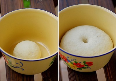 Bột bánh bao trước và sau khi nở