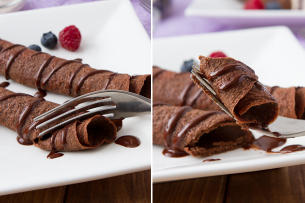 Crepe chocolate siêu hấp dẫn đã sẵn sàng cho một buổi trà ấm cúng