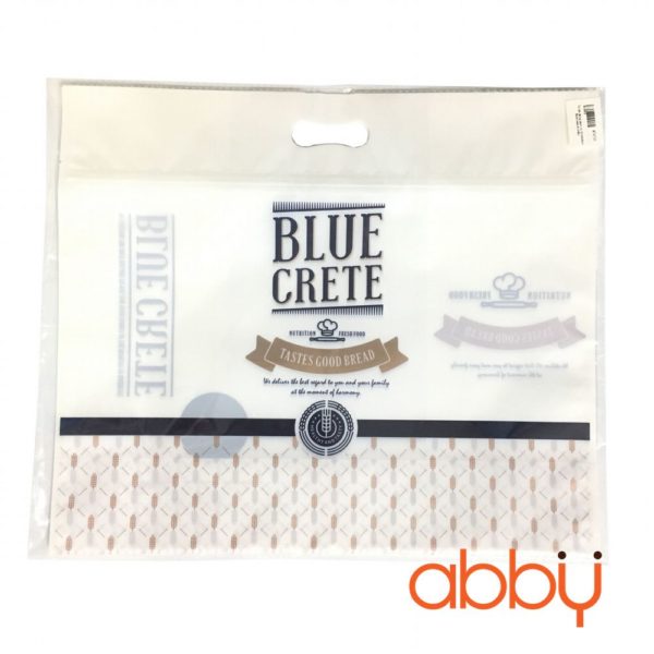 Túi zip đựng bánh mì 37x32x5cm Blue crete (5 chiếc)