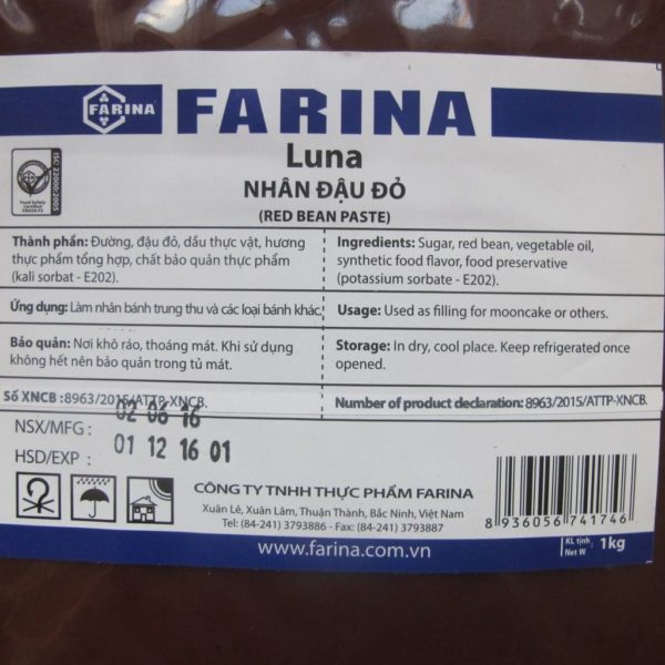 Nhân Farina đậu đỏ 1kg