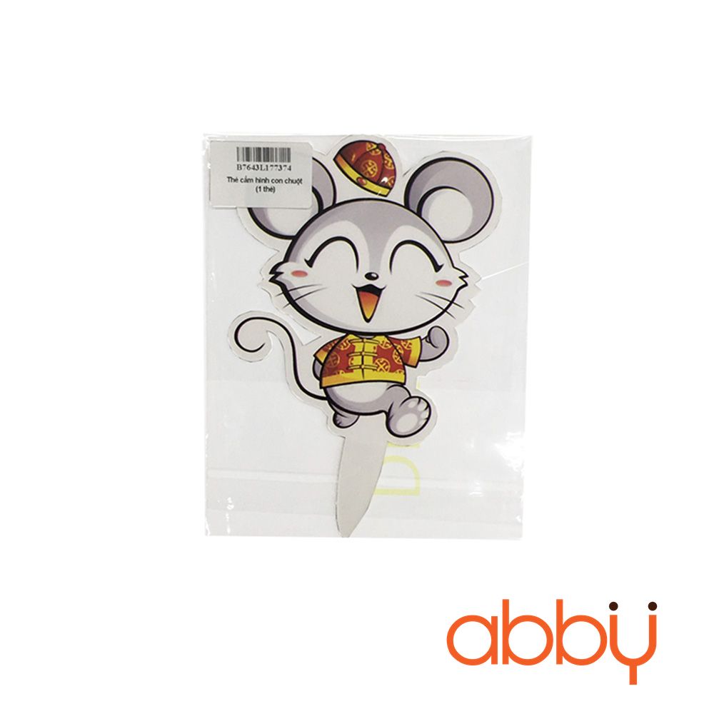 Thẻ cắm hình con chuột - Abby - Đồ làm bánh, nấu ăn và pha chế