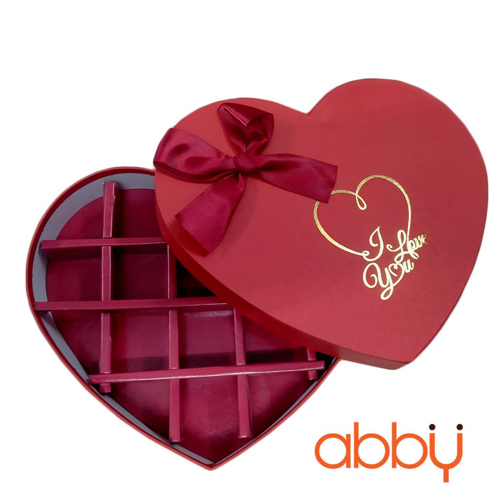Hộp socola hình trái tim 16 viên màu đỏ - Abby - Đồ làm bánh, nấu ...