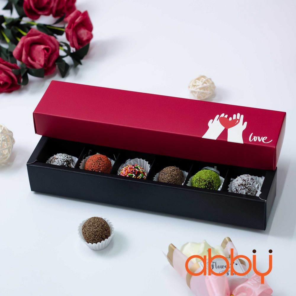 Hộp socola hình chữ nhật 6 viên Love - Abby - Đồ làm bánh, nấu ăn ...