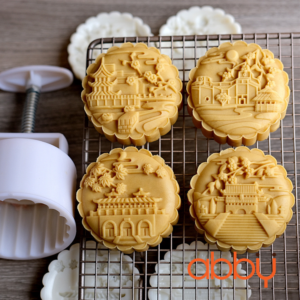 Khuôn nhấn lò xo 200g 4 mặt Phong cảnh bốn mùa 2023