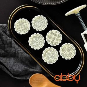 Khuôn nhấn lò xo 100g 6 mặt hoa văn hiện đại