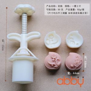 Khuôn nhấn lò xo 50g 2 mặt quả đào