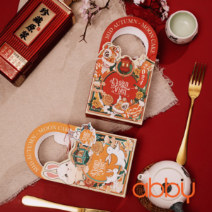 Hộp 1 bánh trung thu 125g Thỏ cam đoàn viên (10 hộp)