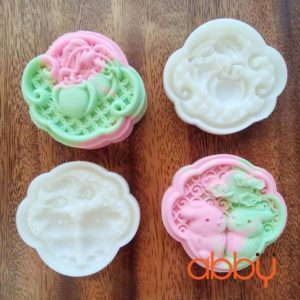 Khuôn nhấn lò xo 75g 2 mặt hồng thỏ như ý