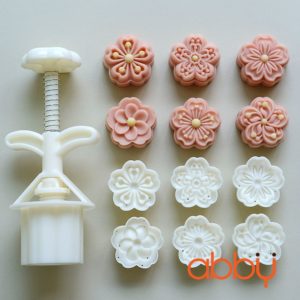 Khuôn nhấn lò xo 50g 6 mặt hoa anh đào