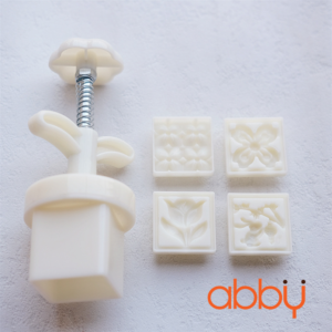 Khuôn nhấn lò xo 50g 4 mặt vuông Thỏ ngọc rước đèn