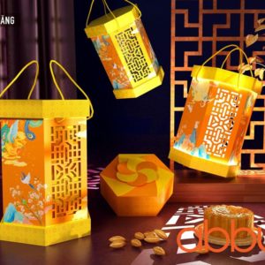 Bộ túi & hộp giấy 4 bánh trung thu 125-250g Nguyệt Đăng