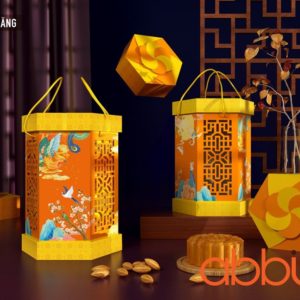 Bộ túi & hộp giấy 4 bánh trung thu 125-250g Nguyệt Đăng