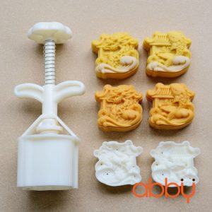 Khuôn nhấn lò xo 50g 2 mặt cá chép hóa rồng