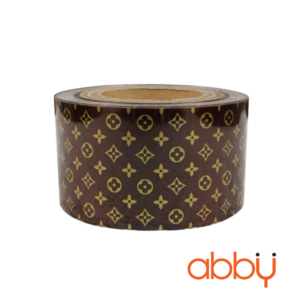 Mica hoạ tiết LV đen cuộn 3m