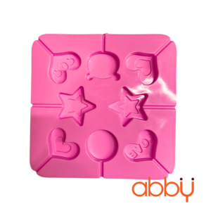 Khuôn silicon 8 viên gấu, tim, sao