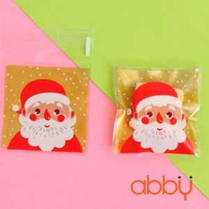 Túi đựng bánh quy hình ông già Noel 7x7cm (khoảng 100 chiếc)