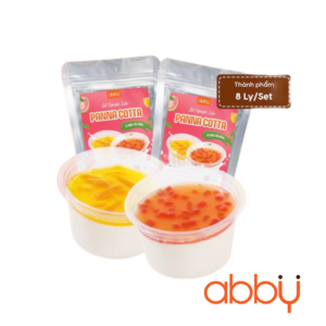 Set nguyên liệu làm Panna Cotta mix 2 vị ổi hồng, xoài 8 ly