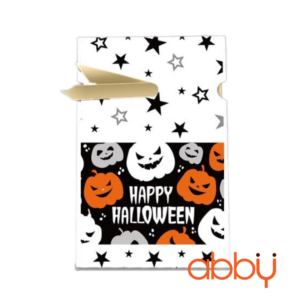 Túi đựng bánh quy dây rút mẫu bí đỏ 15x23cm (10 chiếc)