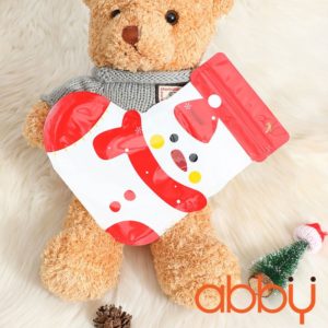 Túi zip chiếc tất người tuyết 18.5x22cm (5 chiếc)