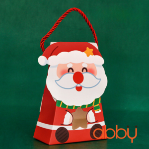 Hộp giấy đựng bánh quy ông già noel 10.3x5x18cm