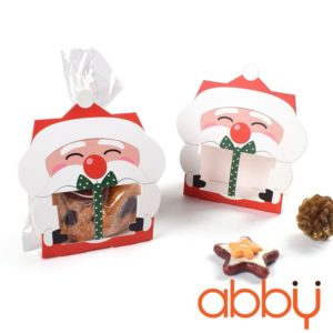 Hộp giấy đựng bánh quy ông già noel 7.5x14cm