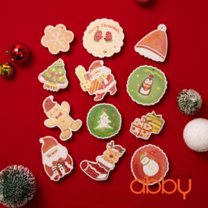 Tag giấy Giáng sinh set 12 hình