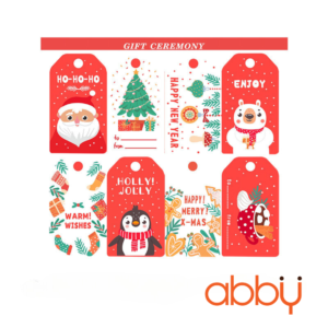 Tag giấy Giáng sinh set 8 hình