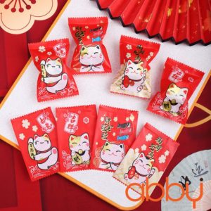 Túi nilon mèo thần tài 5.5x8.5cm (100 chiếc)