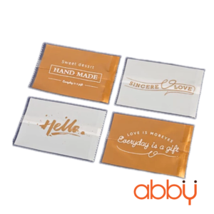 Túi đựng bánh quy nền vàng trắng 7x10cm (100 chiếc)