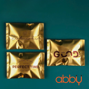 Túi đựng bánh quy Good luck vàng 7x10cm (100 chiếc)