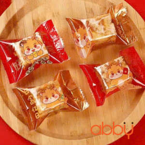 Túi đựng bánh quy rồng vàng 7x10cm (100 chiếc)