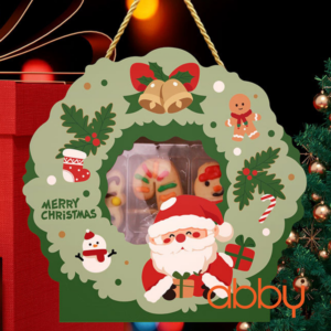 Hộp đựng bánh quy hình vòng nguyệt quế 17cm