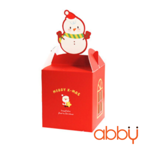 Hộp đựng bánh quy người tuyết 8.5x8.5xm