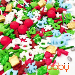 Kẹo trang trí giáng sinh ngôi sao, quả chuông 20g