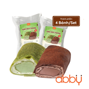 Set nguyên liệu làm bánh crepe pudding mix vị