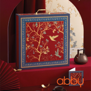 Hộp quà Tết Én Xuân Đỏ carton lạnh 36x36x10cm