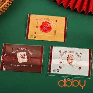 Túi đựng bánh quy Happy New Year 7x10cm (100 chiếc)