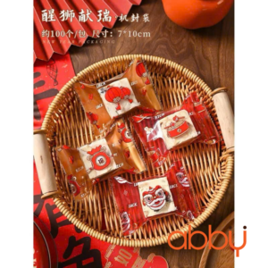 Túi đựng bánh quy Happy New Year 7x10cm (100 chiếc)
