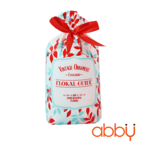 Túi đựng bánh quy dây rút Lá xanh đỏ 23x15cm (10 chiếc)