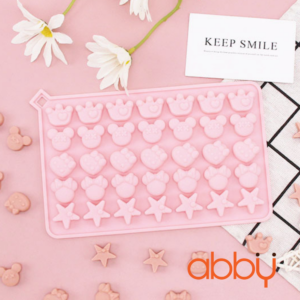 Khuôn silicon chip chip 35 viên sao dâu