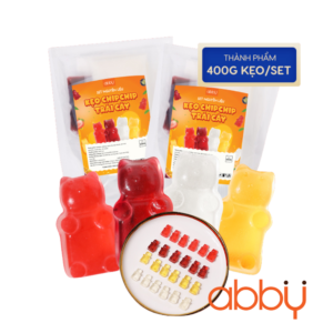 Set nguyên liệu làm kẹo dẻo chip chip trái cây (không kèm khuôn)