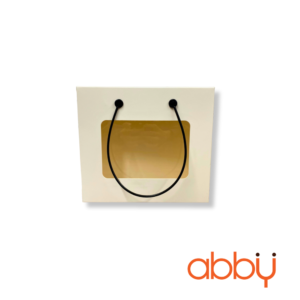 Hộp giấy có quai trắng trơn 18.8x9.2x16.8cm