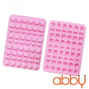 Khuôn kẹo chip chip 54 viên hình động vật và trái cây