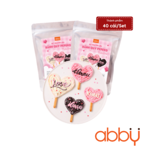 Set bánh quy Pepero trang trí valentine