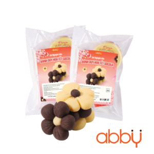 Set nguyên liệu làm bánh quy hình bông hoa socola