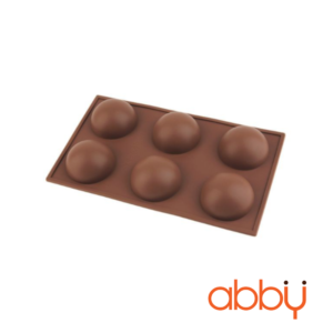 Khuôn silicon 6 ô hình bán cầu 5cm